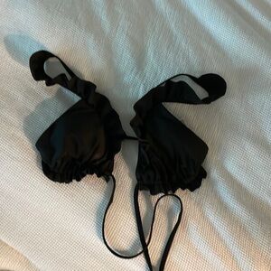 Black frilly bikini top